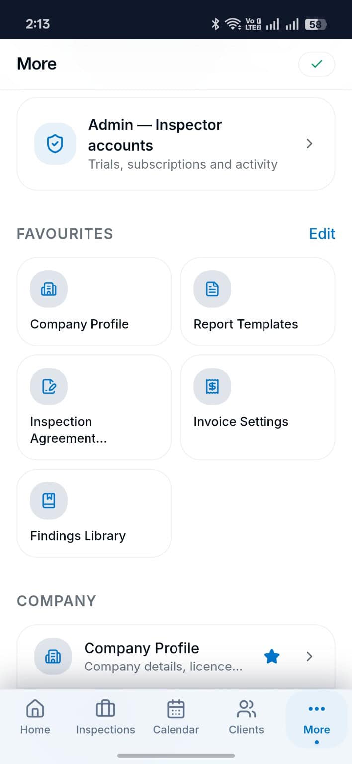 Inspection Types